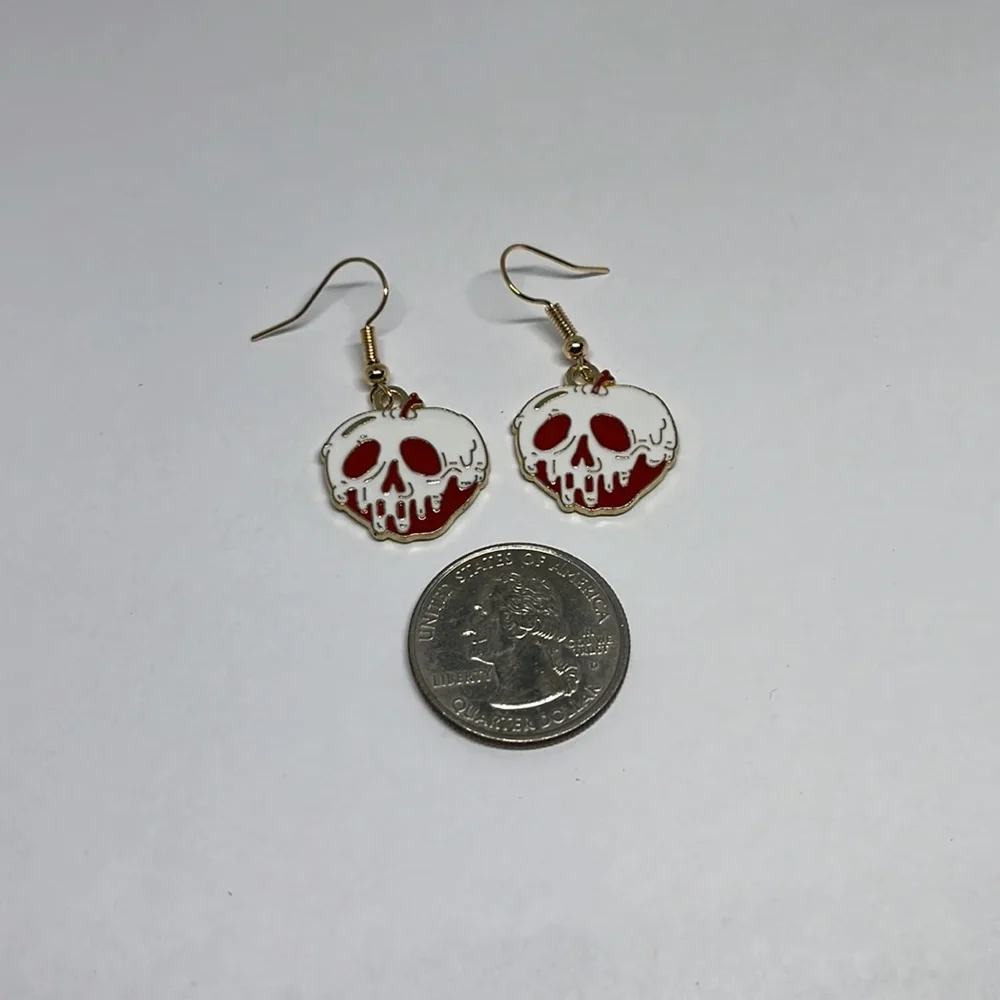Earrings Skull‎ Goth Gothic Halloween